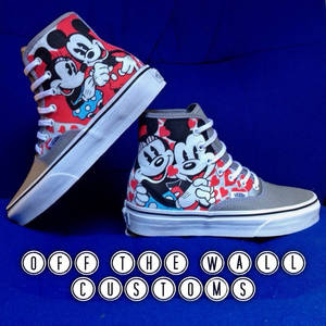 Mickey and Minnie Mouse custom Vans