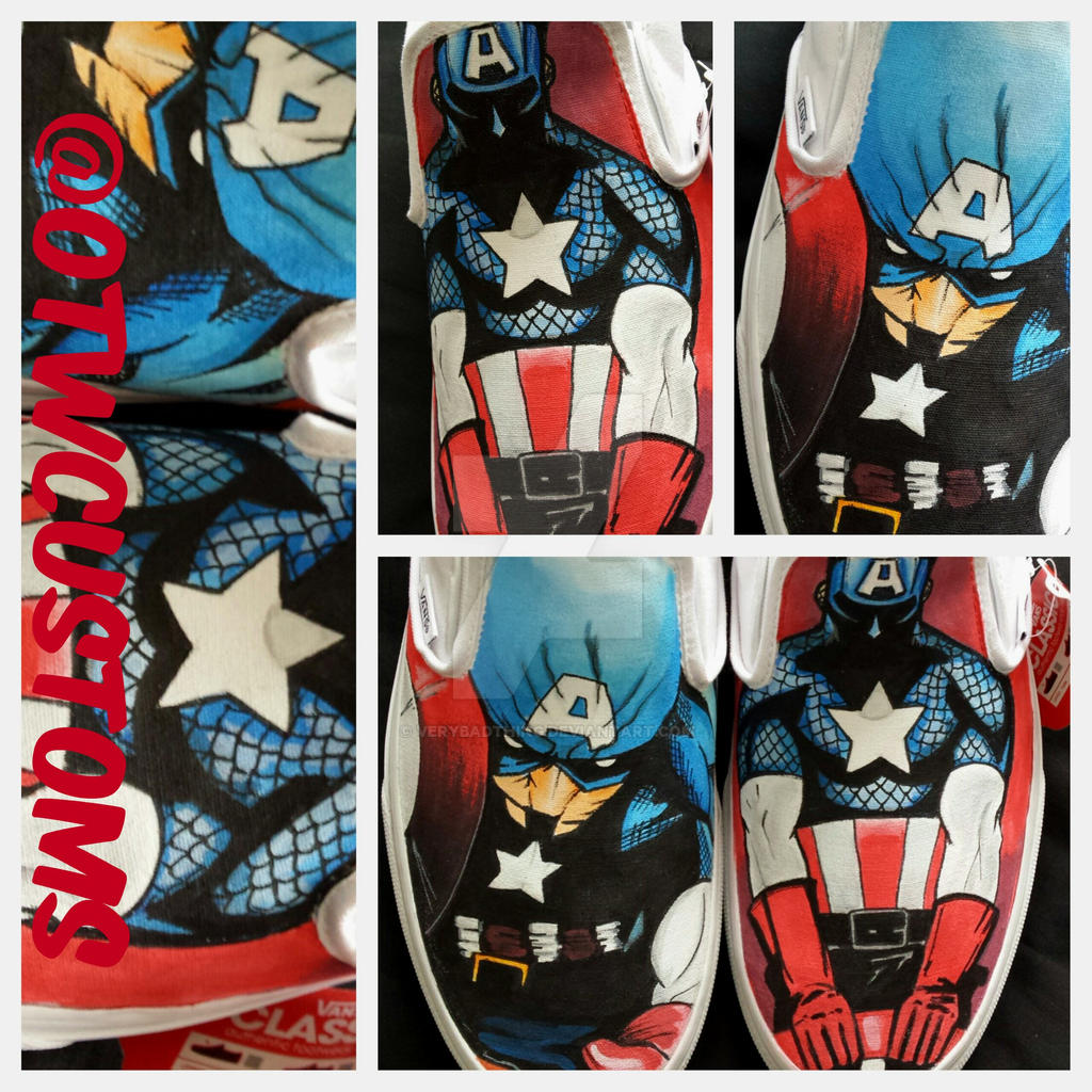 Captain America Custom Vans