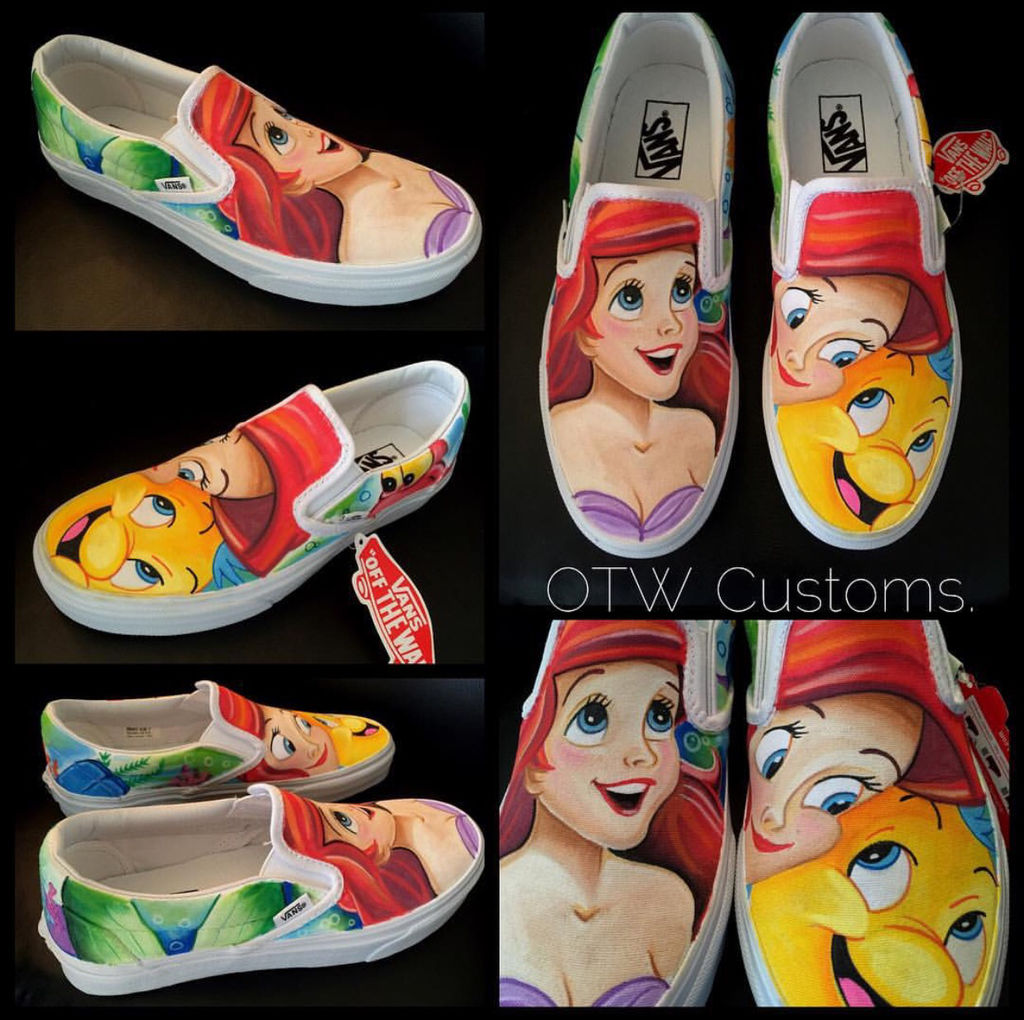 Disney Little Mermaid  Custom Vans 