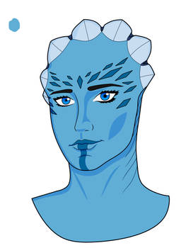 My Current WIP of my Asari OC