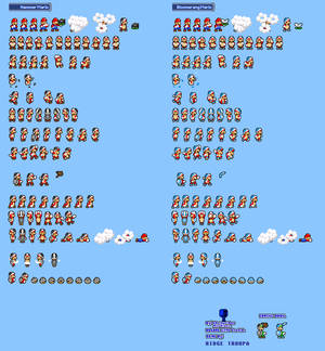 MLSS Hammer and Boomerang Mario sprites sheet