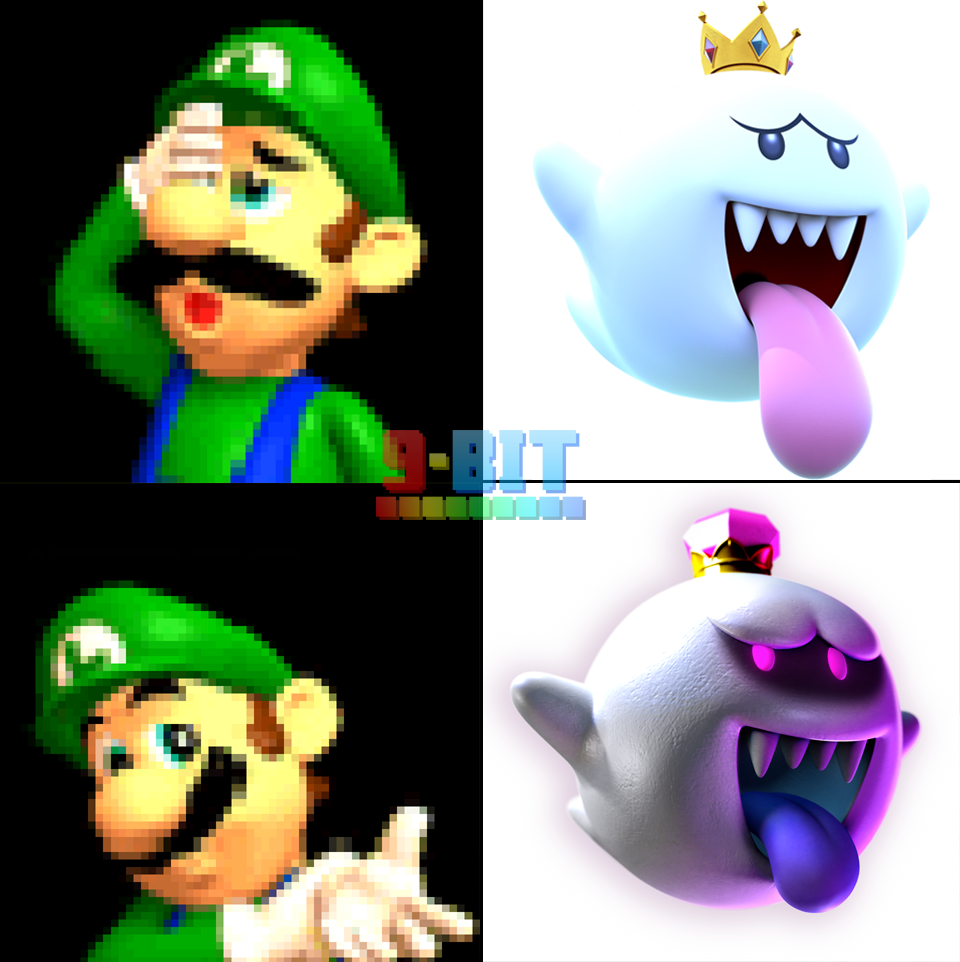 Luigi's Reaction to King Boo's Appearances