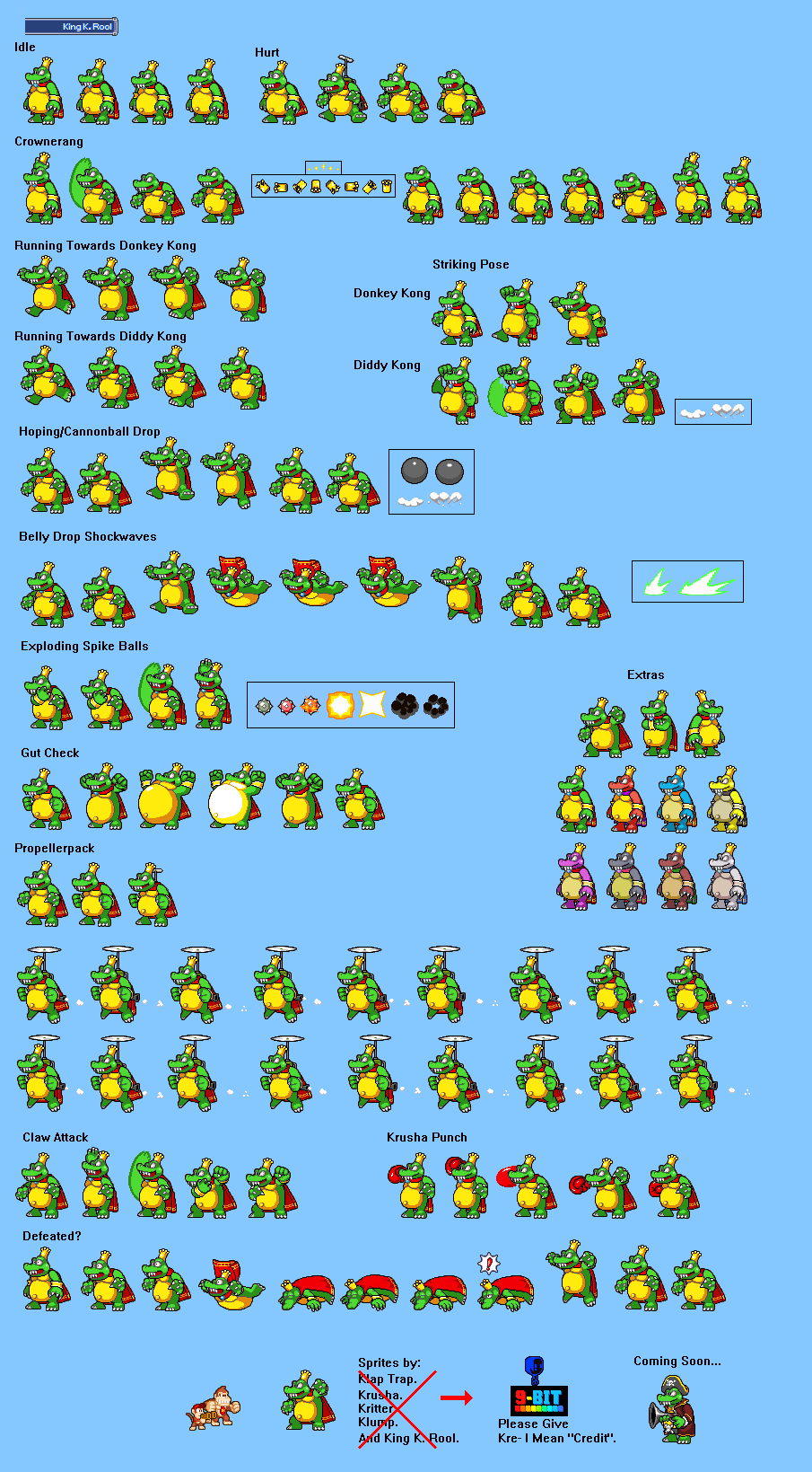MLSS King K. Rool Sprites Sheet