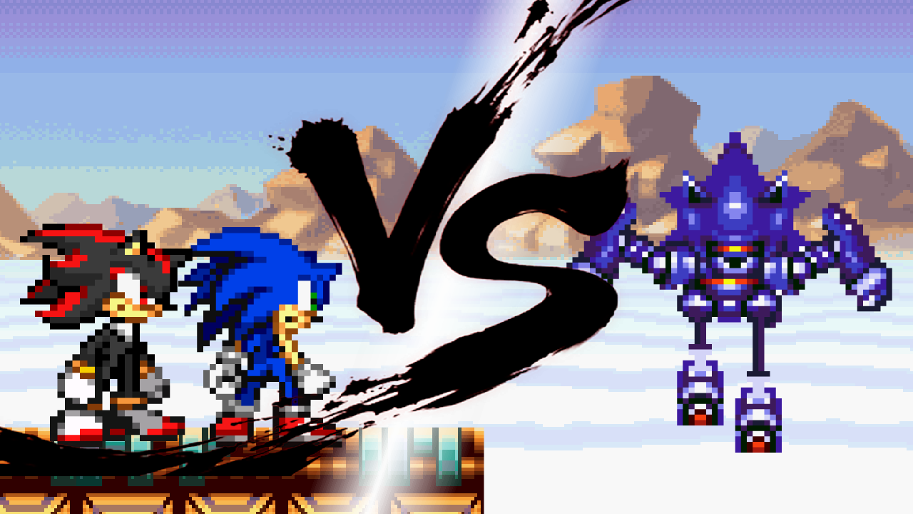 Shadow In Sonic 3 & Knuckles - Hyper Shadow Vs Mecha Sonic +