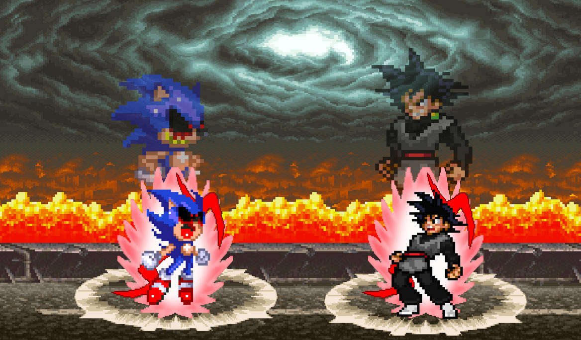 Sonic.EXE VS Goku Black by DrizzlyScroll1996 on DeviantArt