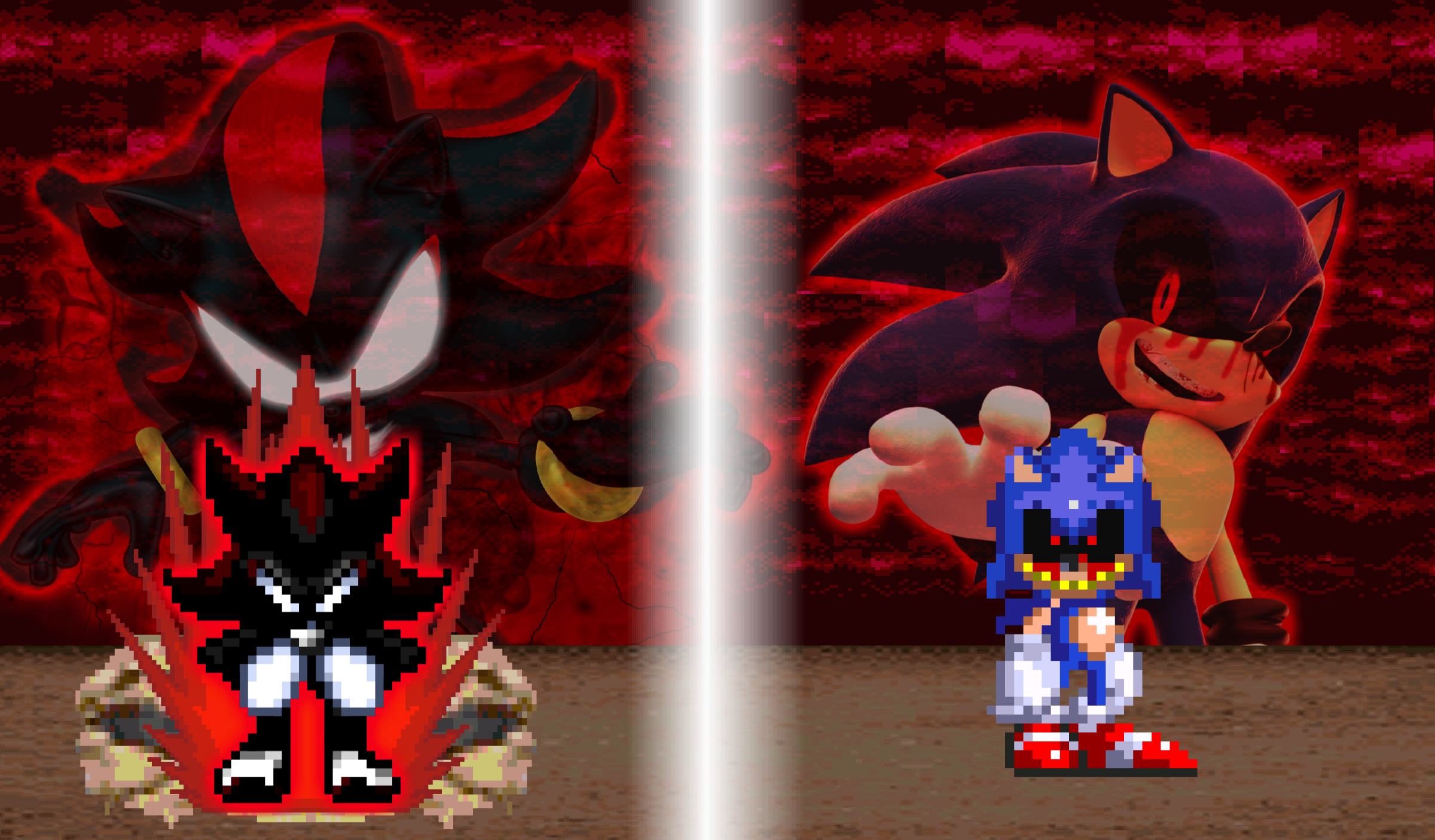 Sonic.exe vs dark sonic part 2