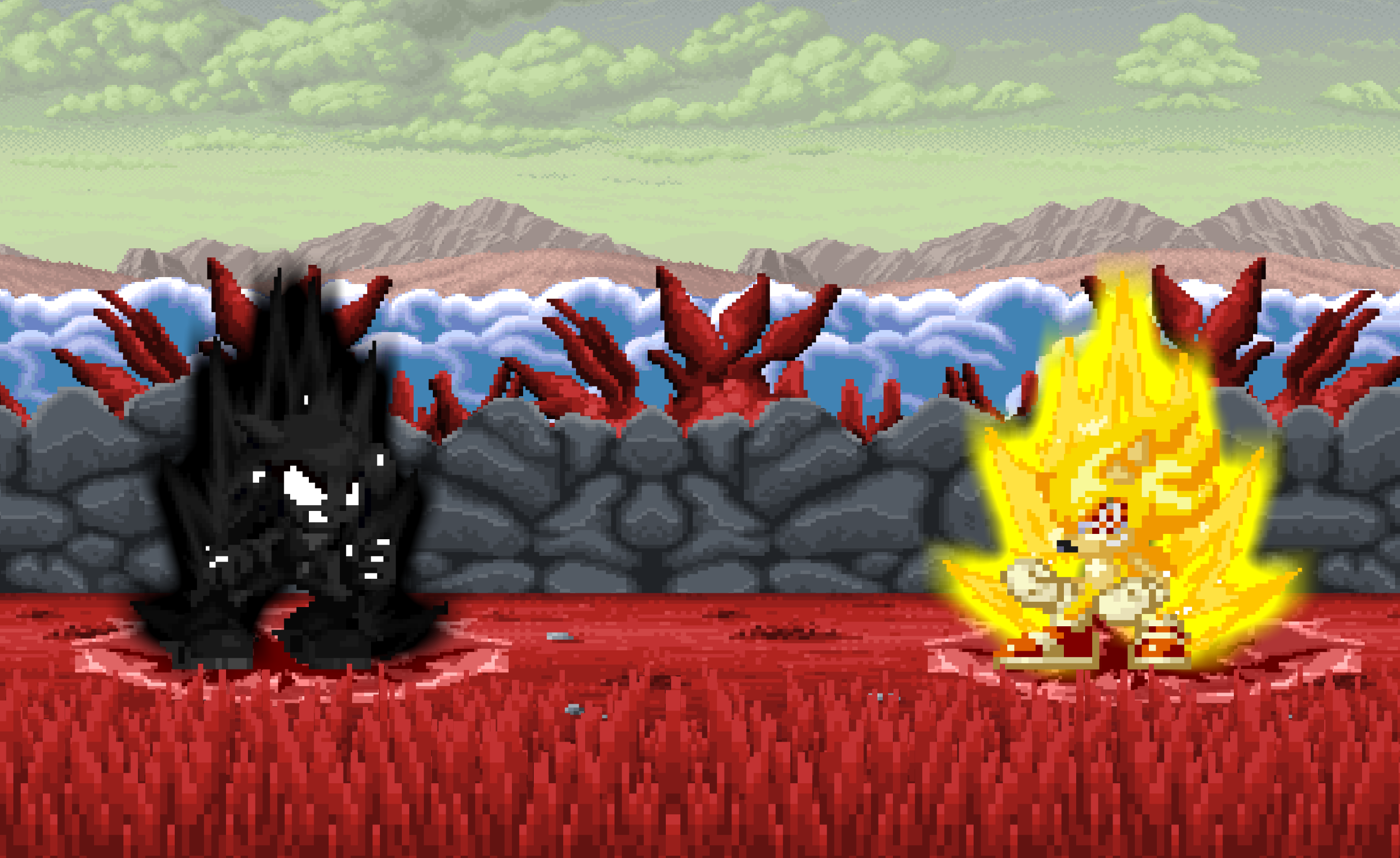 Dark Sonic VS Sonic.EXE Thumbnail by DrizzlyScroll1996 on DeviantArt