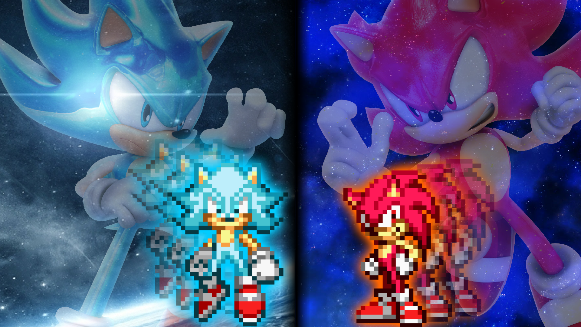 Sonic, blue, super, HD wallpaper