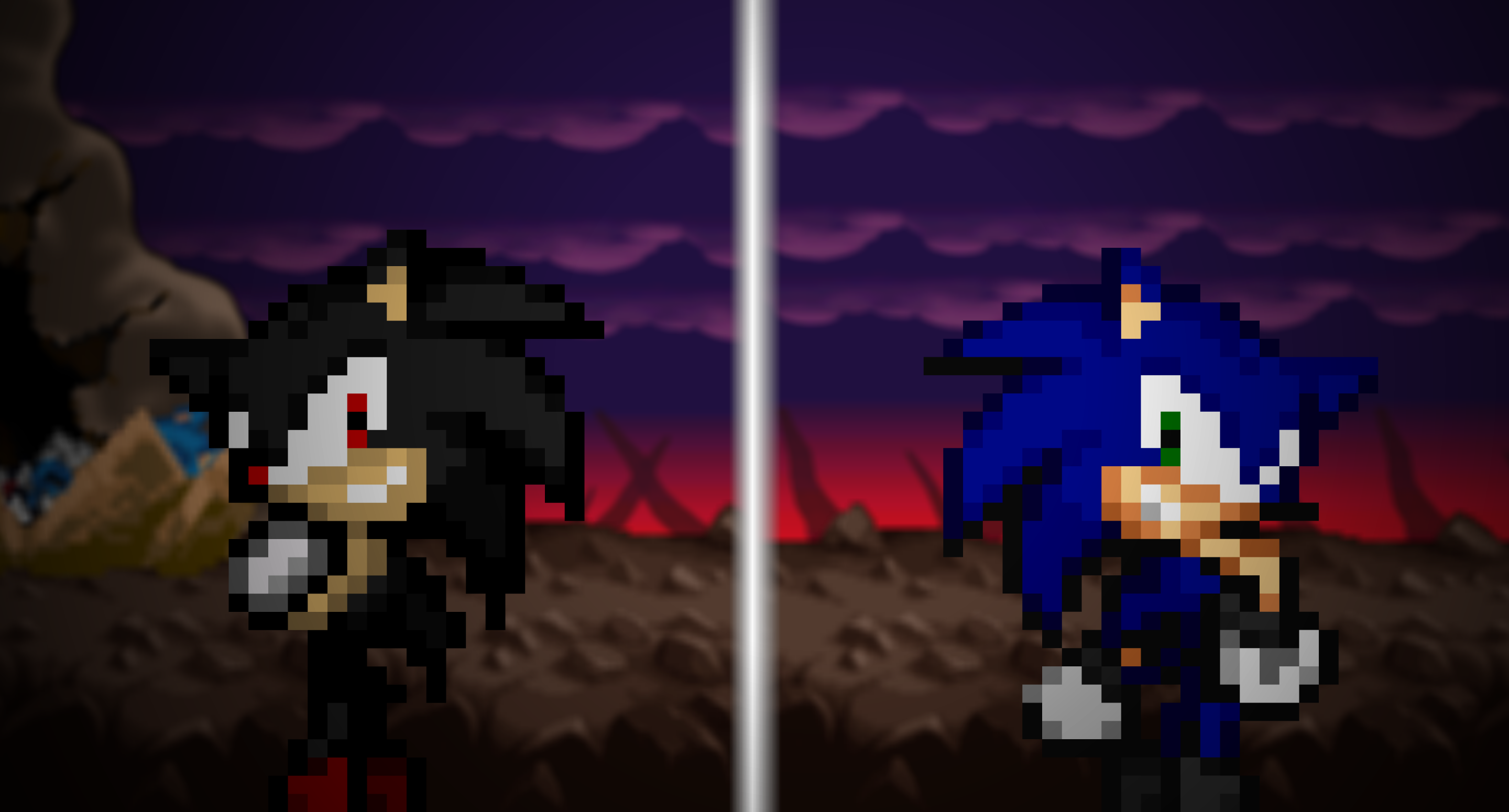 Dark Sonic VS Sonic.EXE Thumbnail by DrizzlyScroll1996 on DeviantArt