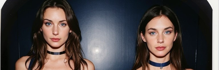 Portrait of two brunettes