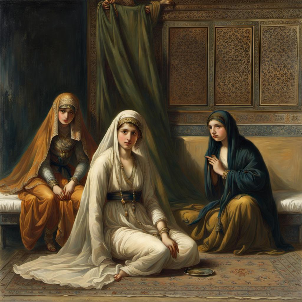 Harem Veiled Girl In Front Of A Harem Eunuch by MatureMistress on ...