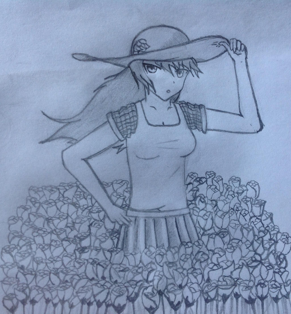 The girl in the flower field