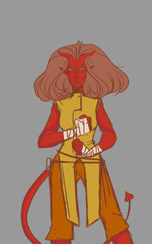 OLD ART - Monk Tiefling