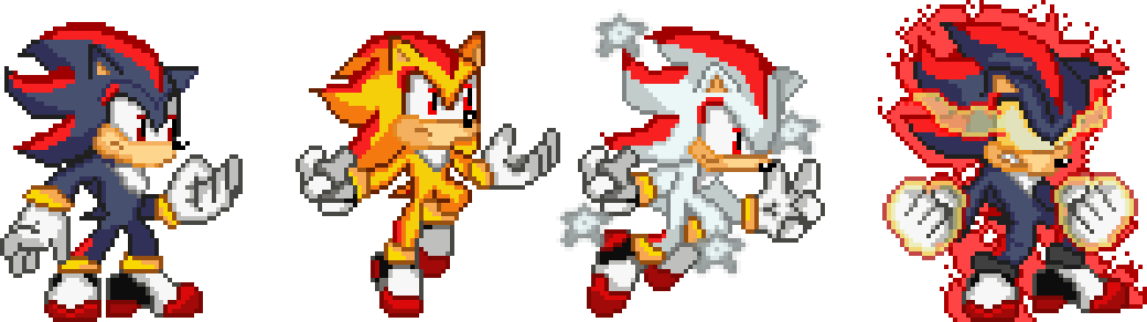 Shadow super forms by lukethefoxen on DeviantArt