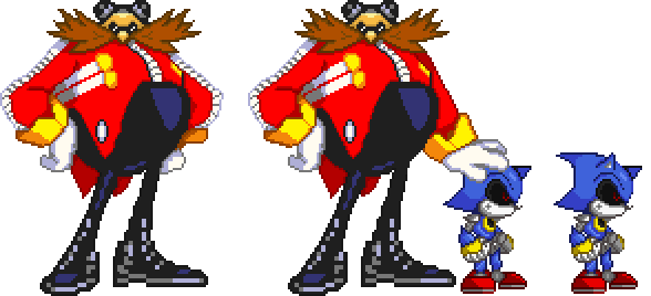 sonic the hedgehog, dr. eggman, metal sonic, and neo metal sonic (sonic)  drawn by 9474s0ul