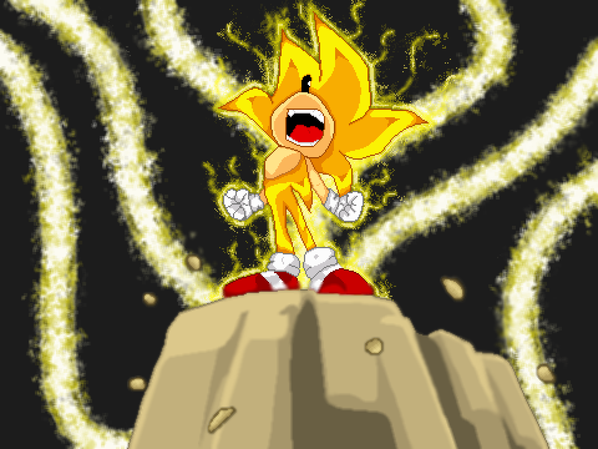 Bare Super Sonic turn Hyper GIF by hker021 on DeviantArt