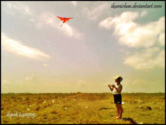 playing kite