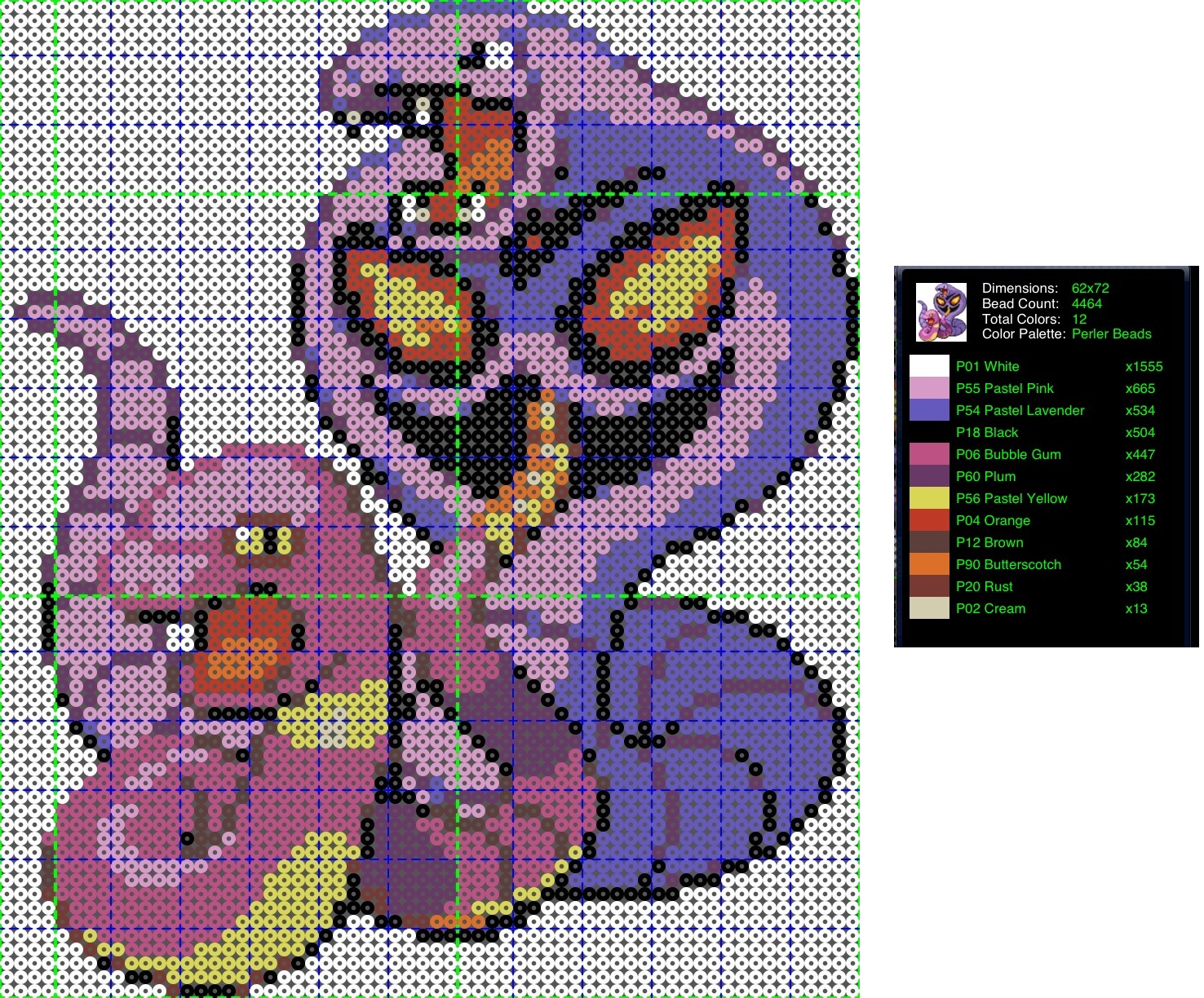 Pokemon Perler Bead Pattern: Ekans and Arbok