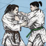 Friendly Judo Randori Between Gal Pals 016