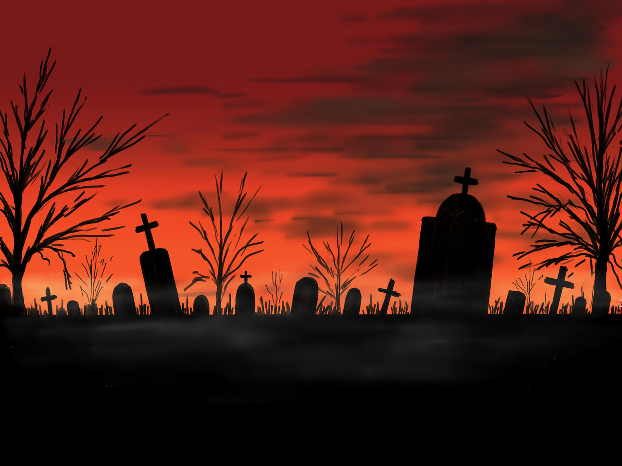 A Mist-Enshrouded Graveyard (Halloween 2023) by CharmingCurmudgeon on ...