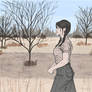 Tanya Strolling Through An Early Autumn Field