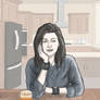 Tanya Relaxing In The Garland Farmhouse Kitchen