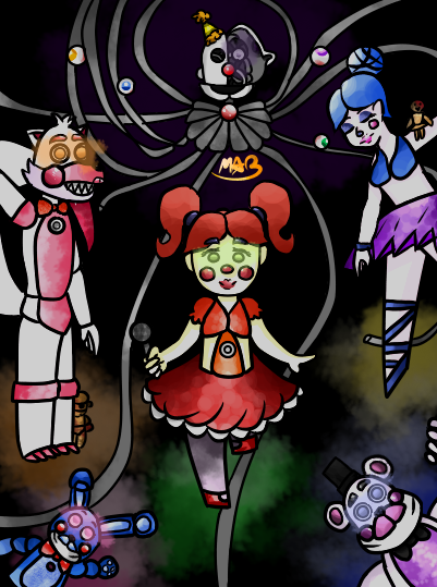 fnaf sister location ennard and babys soul by dragonlotus123 on DeviantArt