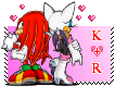 Knuckles + Rouge Stamp by LumoreanArts