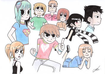 Scott Pilgrim and his friends