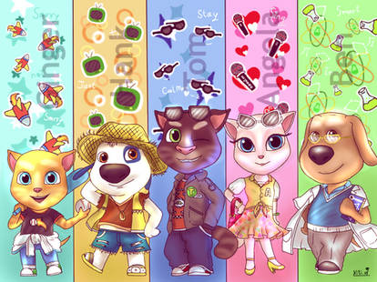 Awesome team [Talking Tom and Friends] by KatTheFalcon on DeviantArt