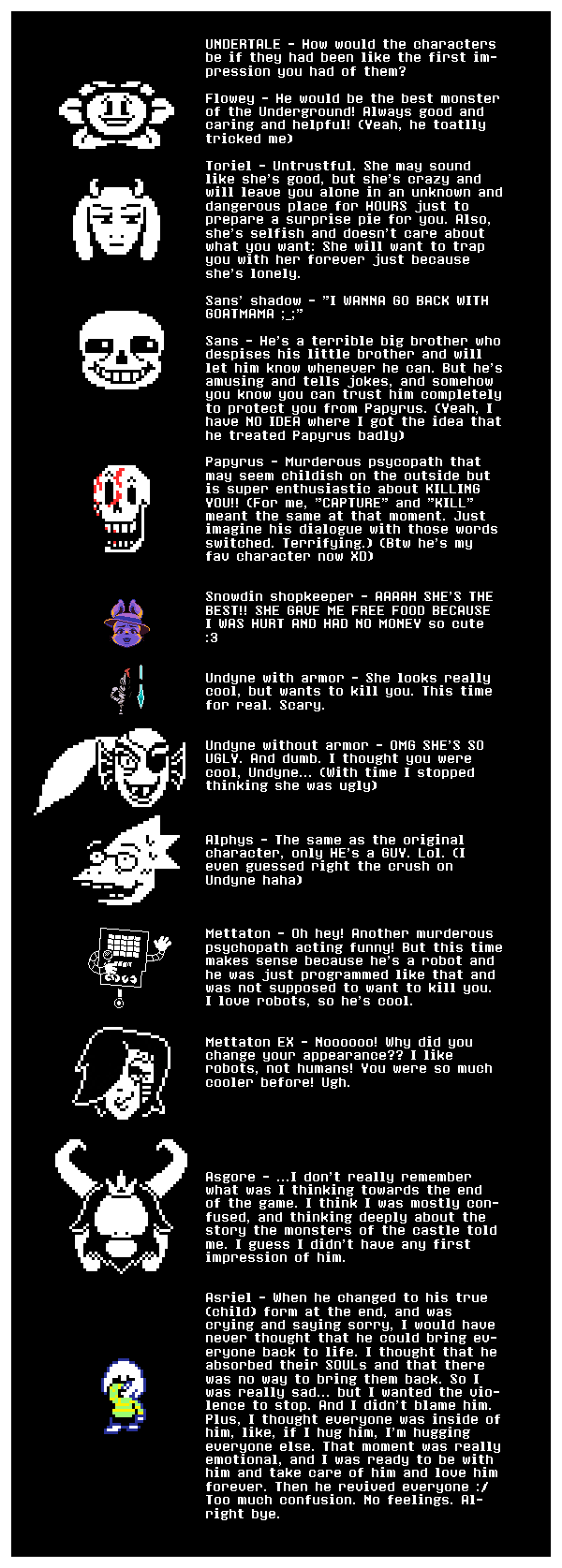 UNDERTALE – UNDERTALE: Beginning of Game / First Meeting With Flowey  (Script)