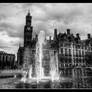 Bradford Mirror Pool and Town Hall.