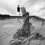 The lighthouse at Spurn Point +MONO