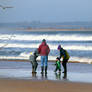 On the beach at Redcar.