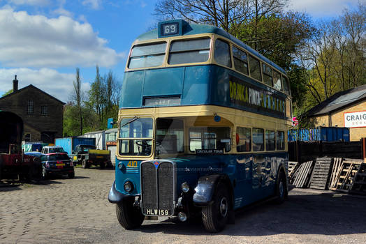 Old Bus at Haworth Station.