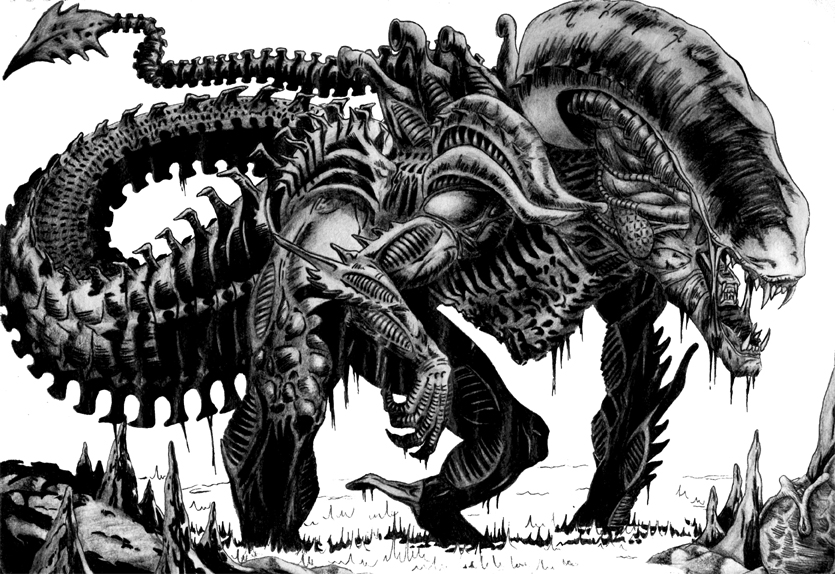 Alien pencil by diffusion on DeviantArt