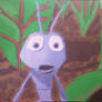 An ant from a cartoon