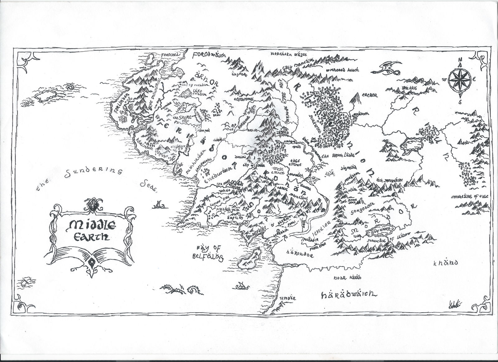 Middle Earth Map Black And White Lord Of The Rings - Middle Earth Map By Ldascz On Deviantart Middle Earth Map Black And White Lord Of The Rings - Middle Earth Map By Ldascz On Deviantart