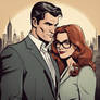 Portrait of Barbara Gordon and Bruce Wayne