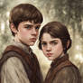Edmund Pevensie with Arya Stark