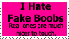 Fake Boobs Suck Stamp