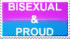 Bisexual and proud Stamp