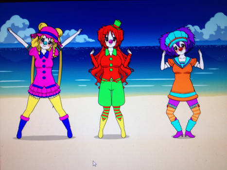 Clown beach girls