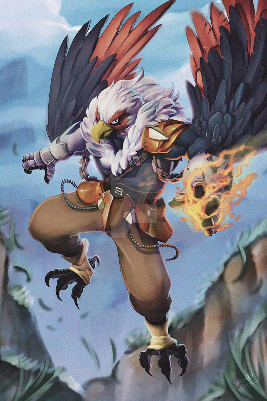 Hawkman Pyromancer by DOUGLASDRACO on DeviantArt