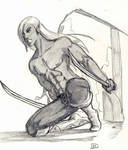 Young Drizzt by DamonVonBohn