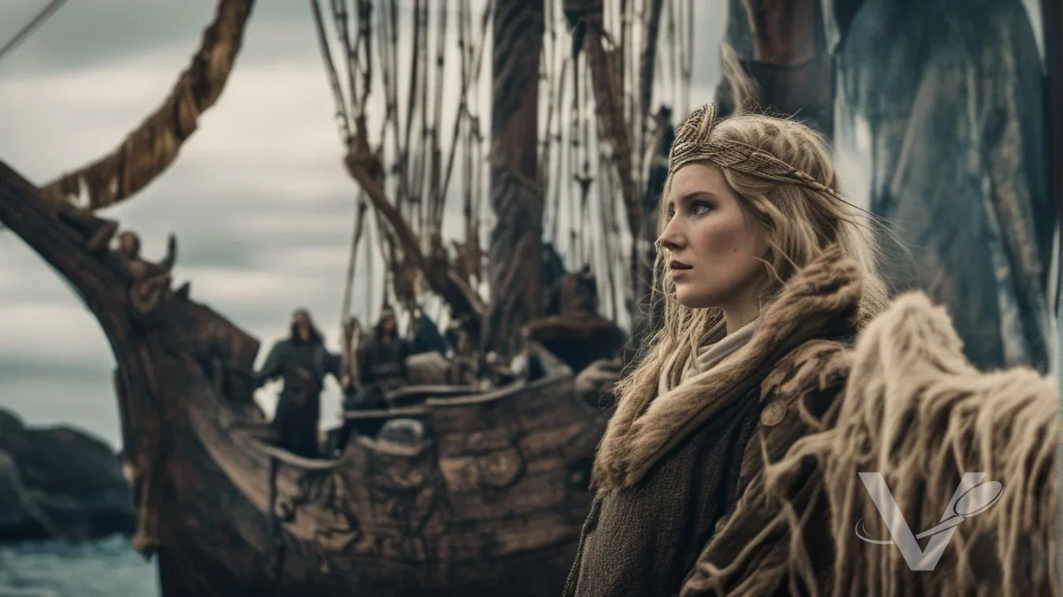 Freyja e seu navio Hjaðningavíg