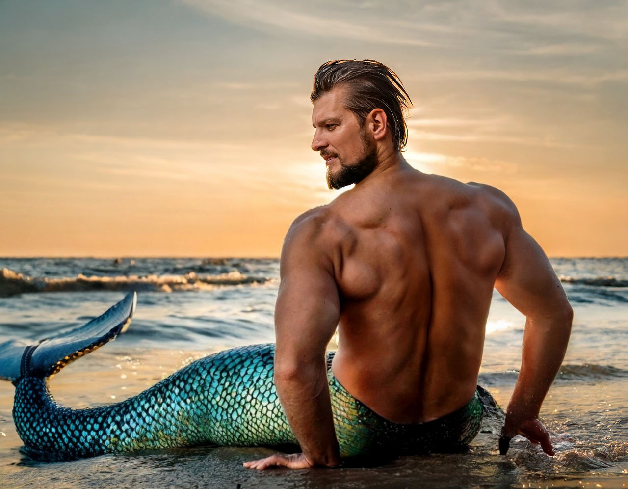 Muscle Mermen Rare sight of mermen by LeonardoZecchi on DeviantArt
