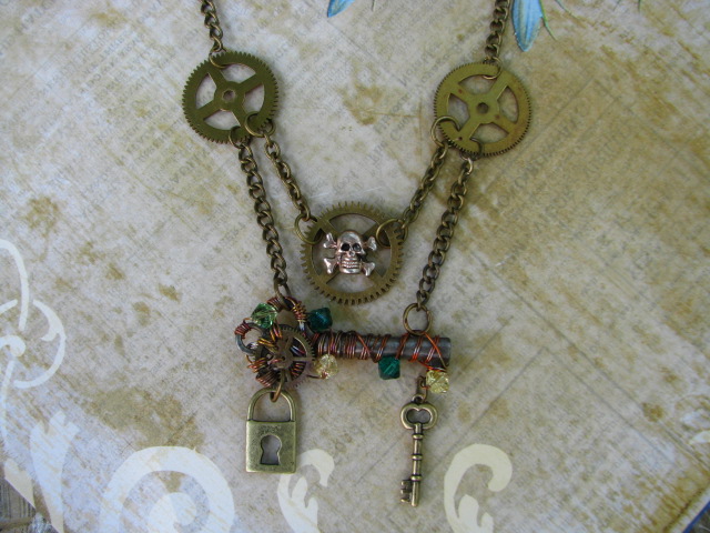 Steampunk Necklace Wire Key