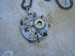 STEAMPUNK NECKLACE Wire Wrapped Vintage Watch and
