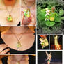 hand made tinkerbell necklace